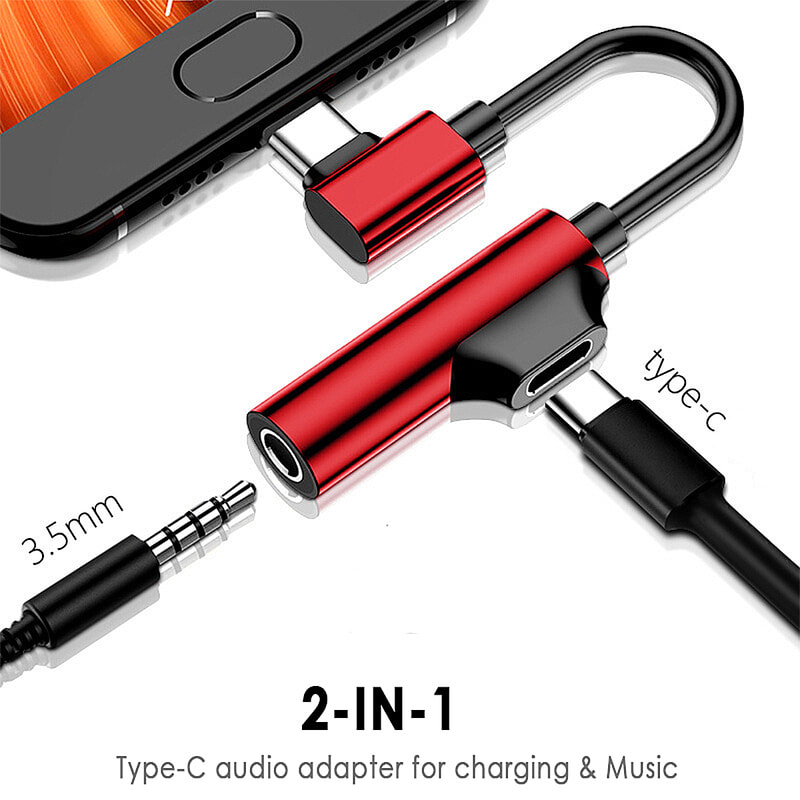 Usb C Charger Earphone To 3 5mm Jack Audio 2in1 Combo Adapter Cable Use Phone Ebay